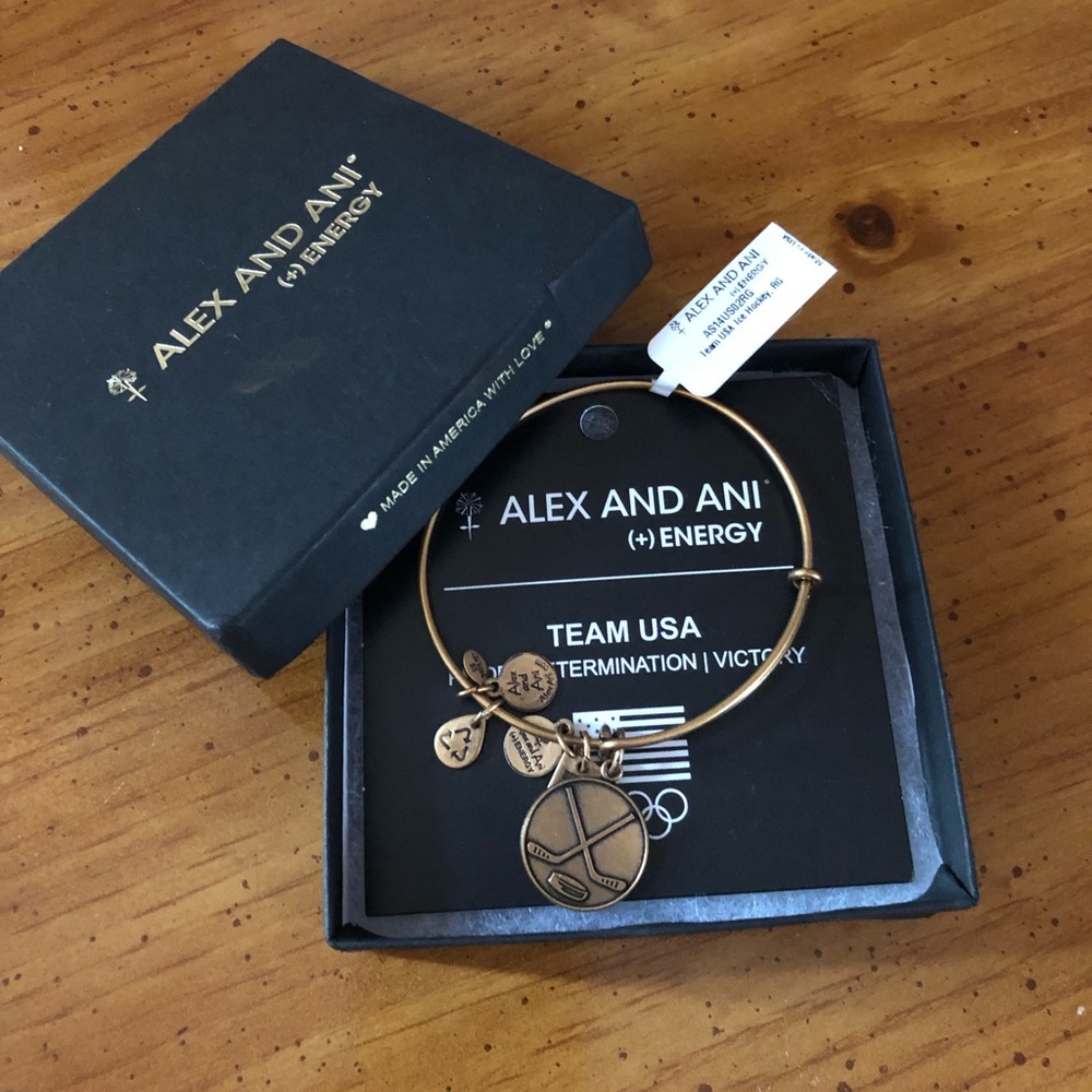 Alex and Ani Team USA Hold Ice Hockey Charm Bangle